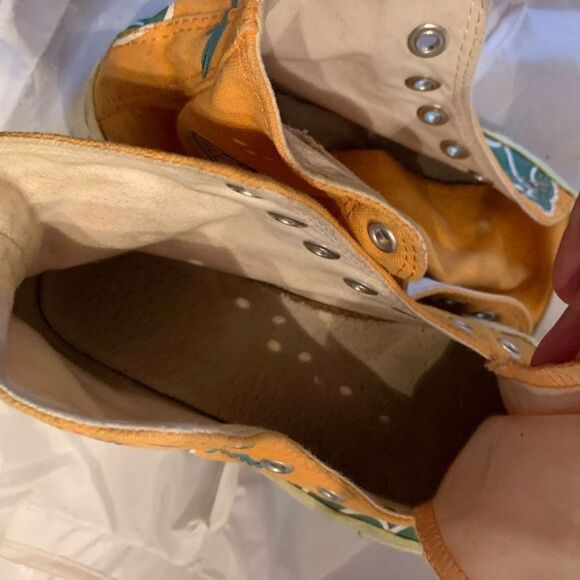 Converse Unisex Size 3 Orange Blue Cat High Top Sneakers - Picture 10 of 13
